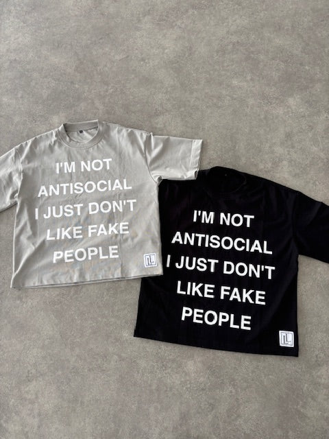 Antisocial Tee - Grey